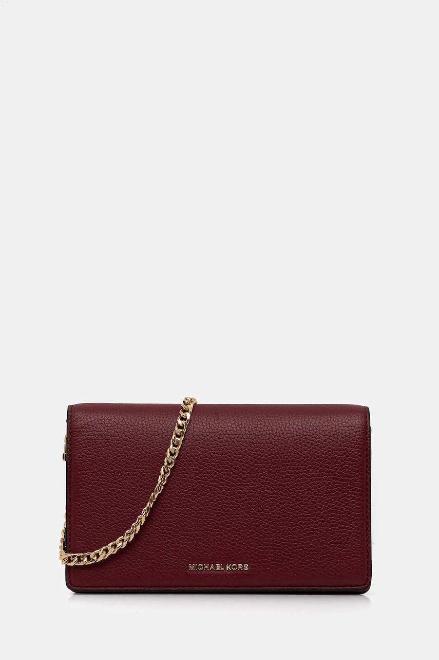 MICHAEL Michael Kors geantă de piele culoarea bordo, 32T4GJ6C2L