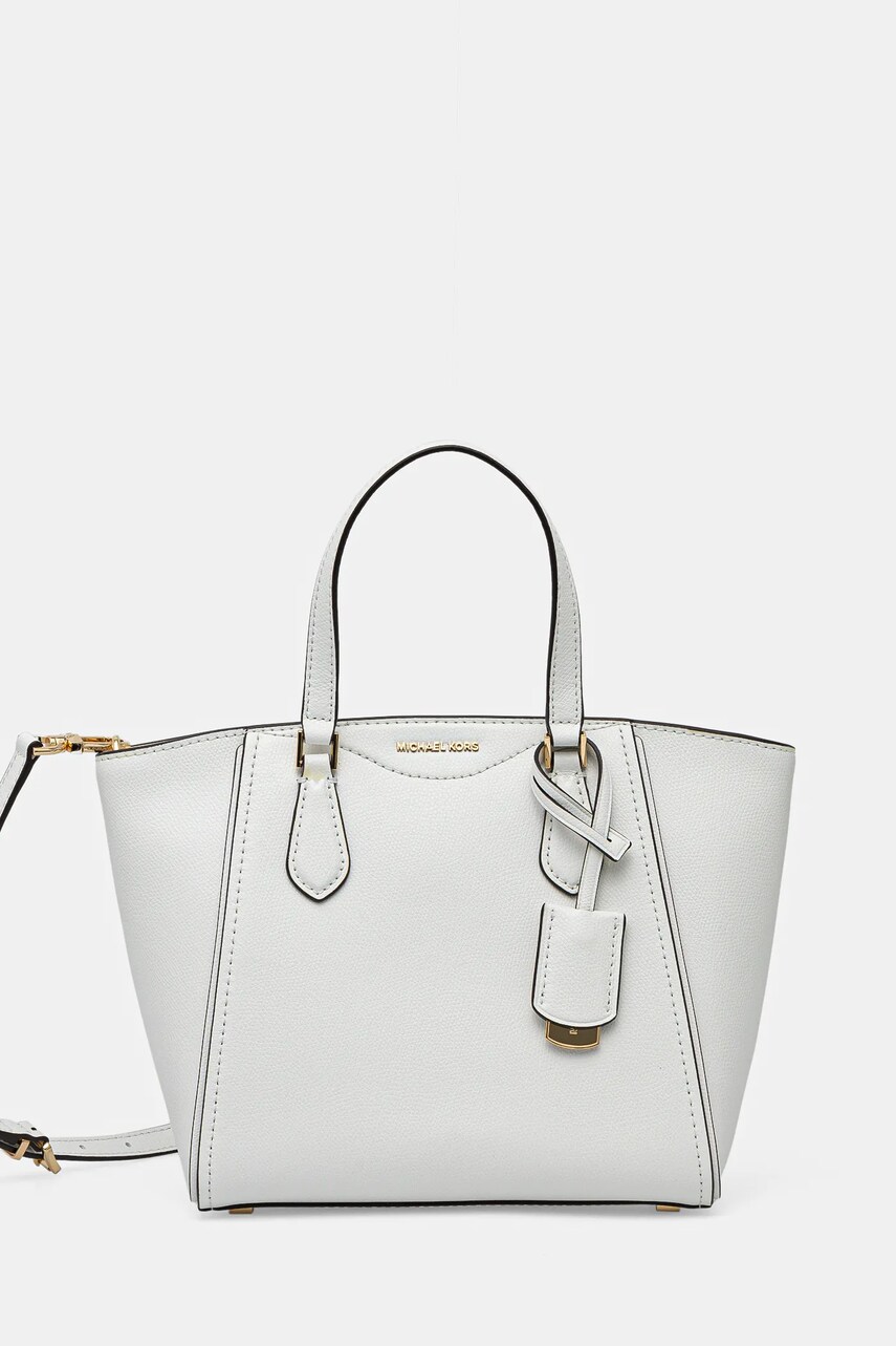 MICHAEL Michael Kors poseta de piele culoarea alb, 32F4GTBC1L
