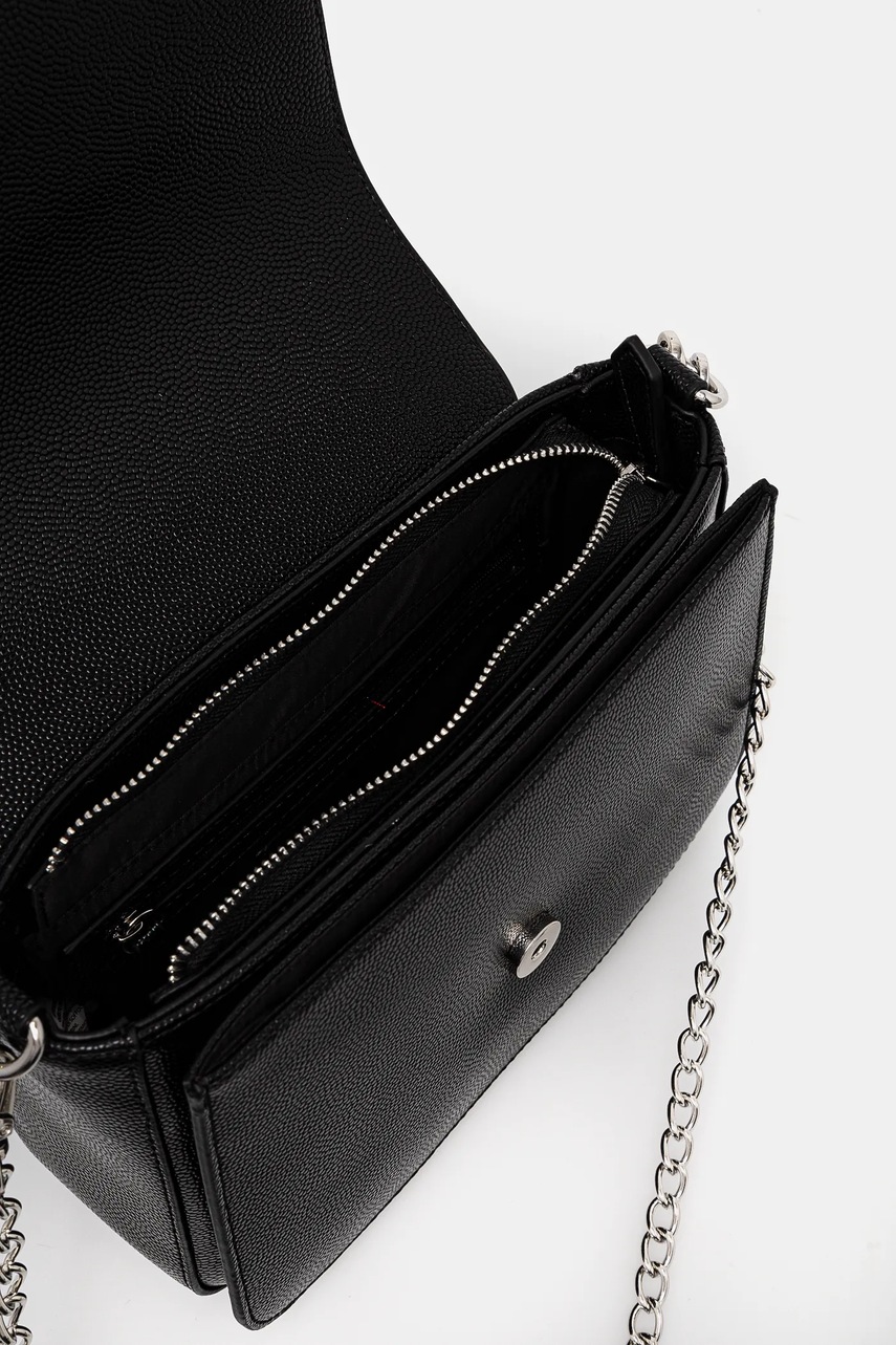 Τσάντα Valentino Bags χρώμα: μαύρο, VBS1R404G φωτογραφία