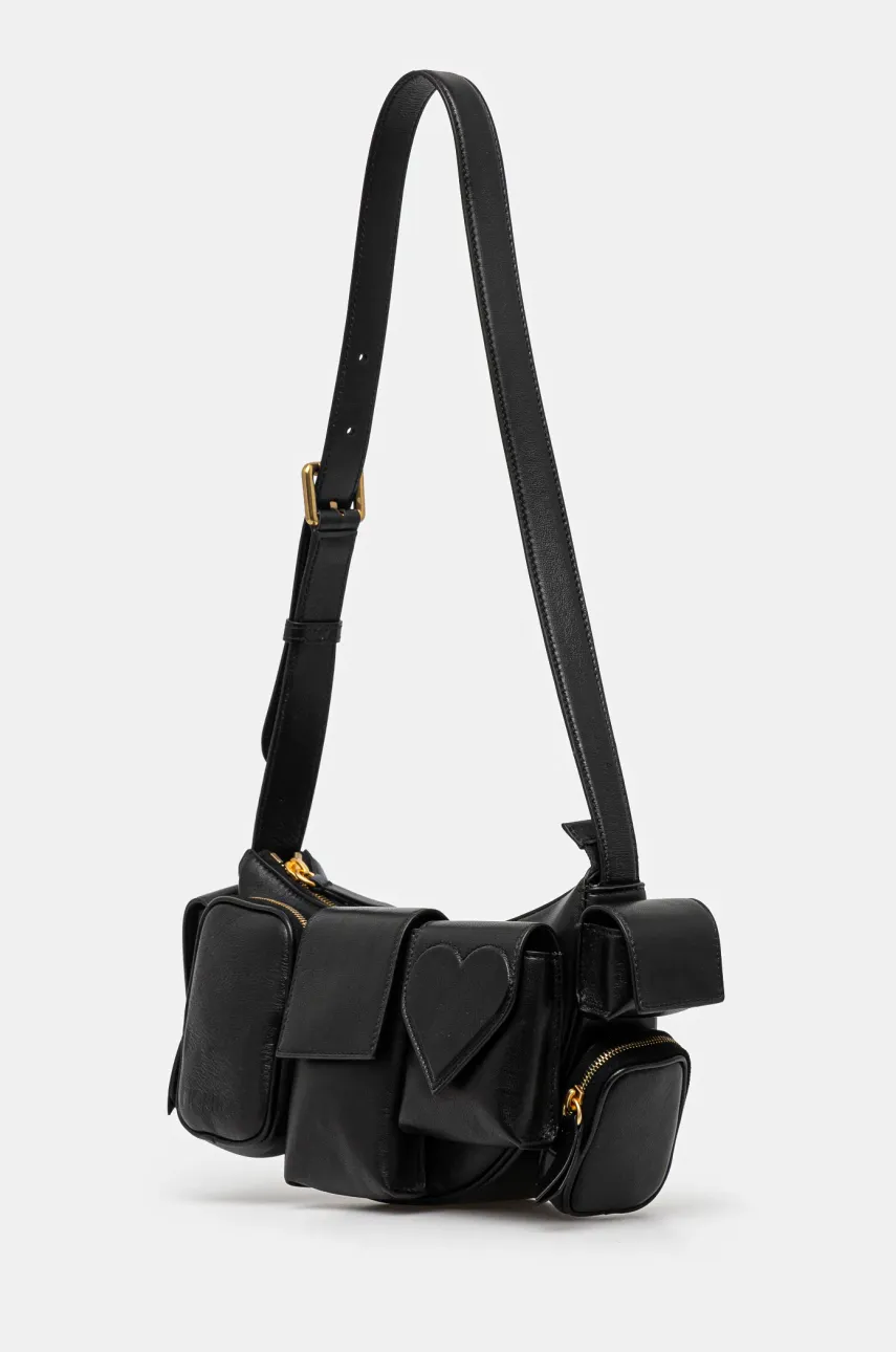 Кожаная сумочка Fiorucci Leather Super Pocket Bag цвет чёрный U01FPABA123LE04BK01 Кожаная сумочка Fiorucci Leather Super Pocket Bag цвет чёрный U01FPABA123LE04BK01