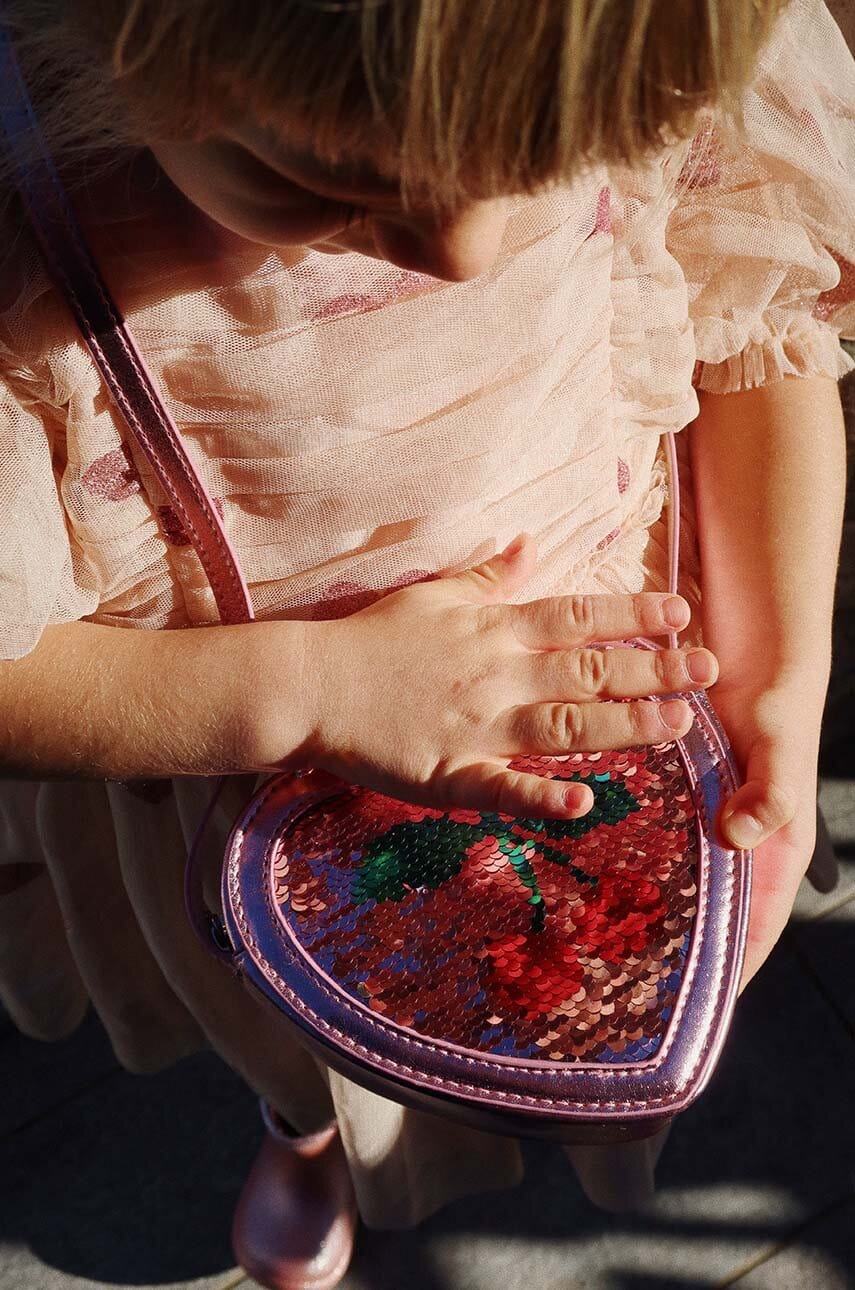 Levně Dětská kabelka Konges Sløjd TUT HEART SEQUIN BAG růžová barva, KS101719