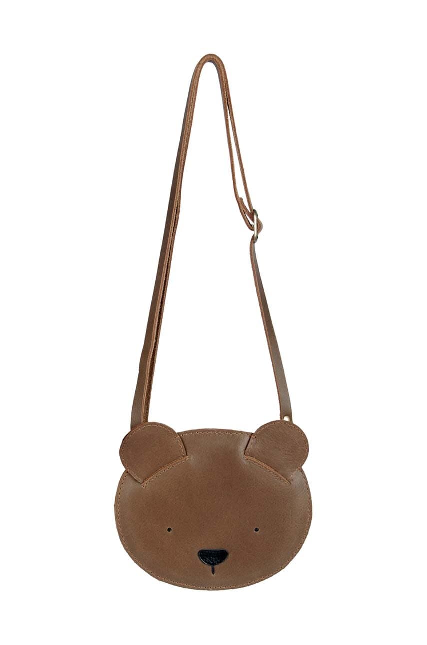 Donsje geanta de mana din piele pentru copii Britta Classic Purse Bear culoarea maro, 5001001