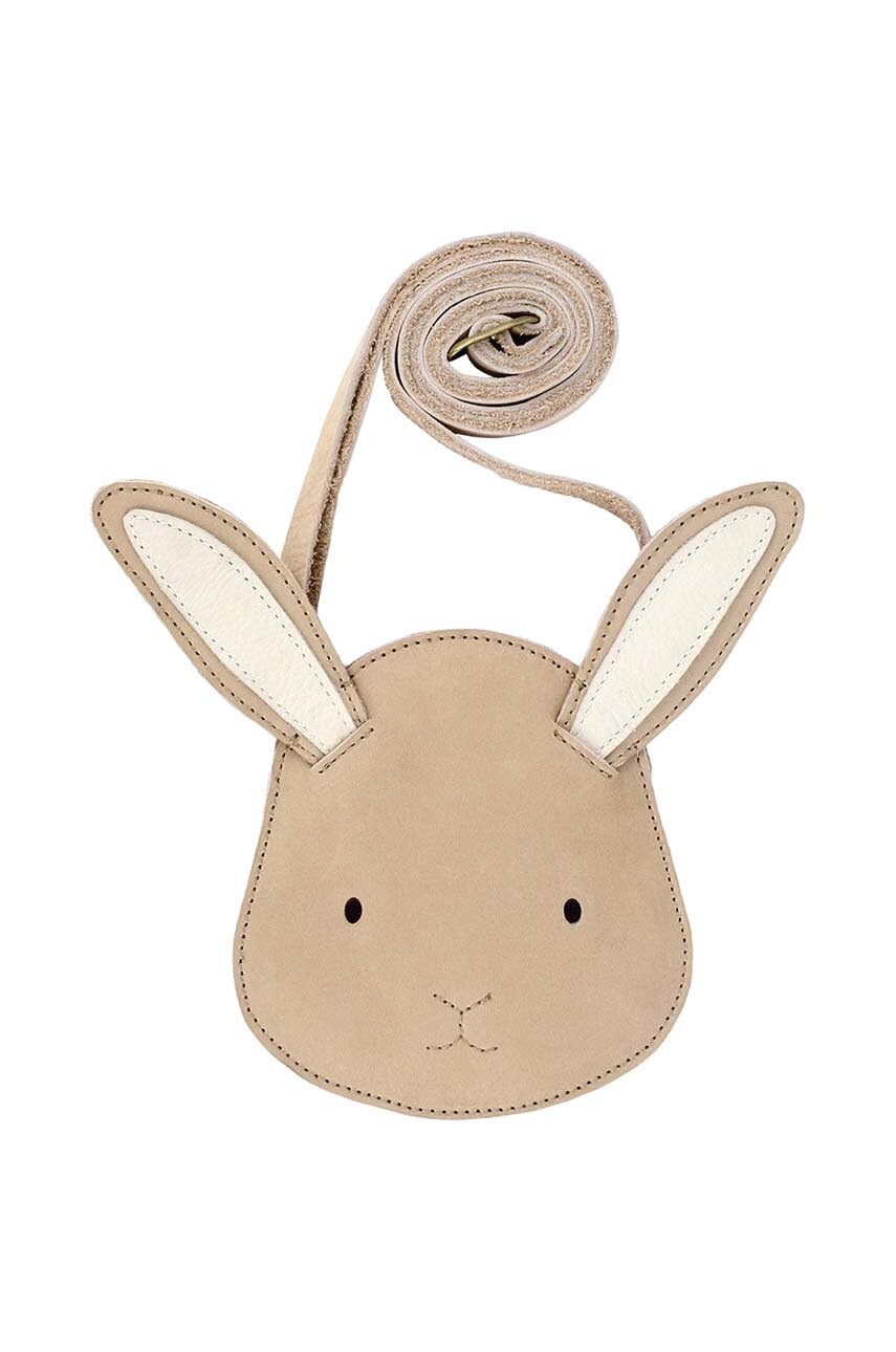 Детская кожаная сумочка Donsje Britta Classic Purse Bunny цвет бежевый 5001008