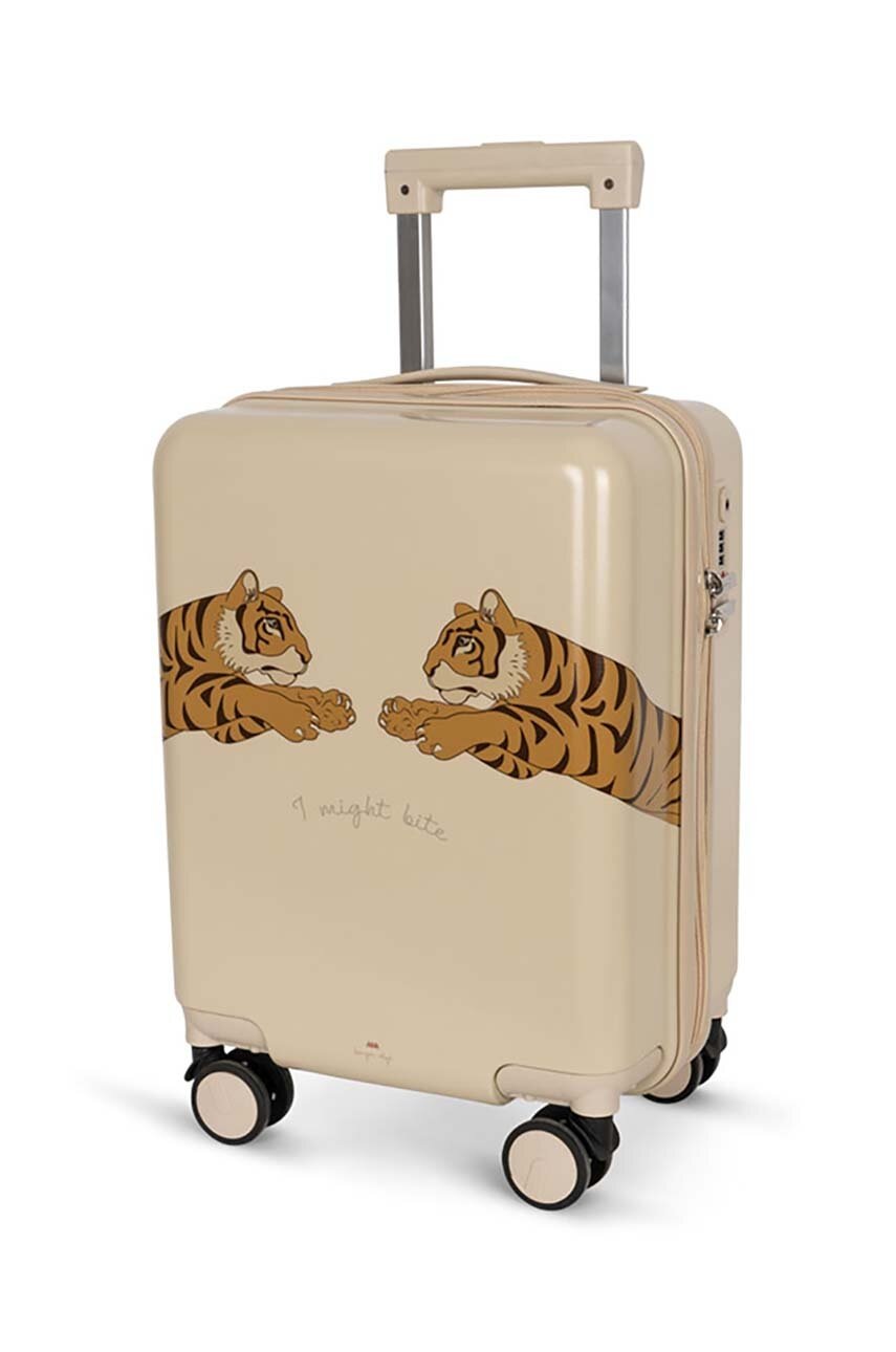 Konges Sløjd valiză pentru copii TRAVEL SUITCASE culoarea bej, KS101713