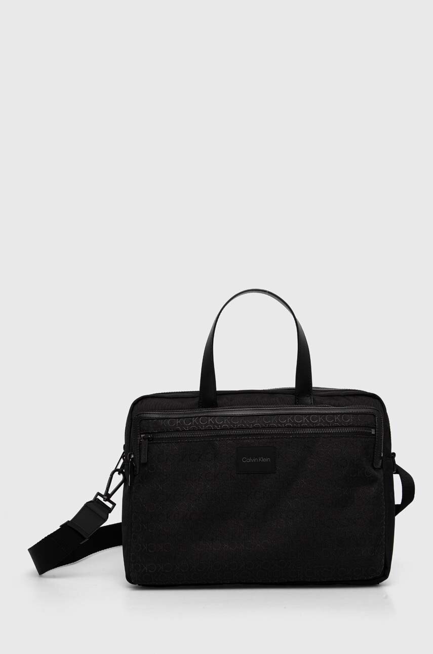 Levně Taška na notebook Calvin Klein černá barva, K50K512395