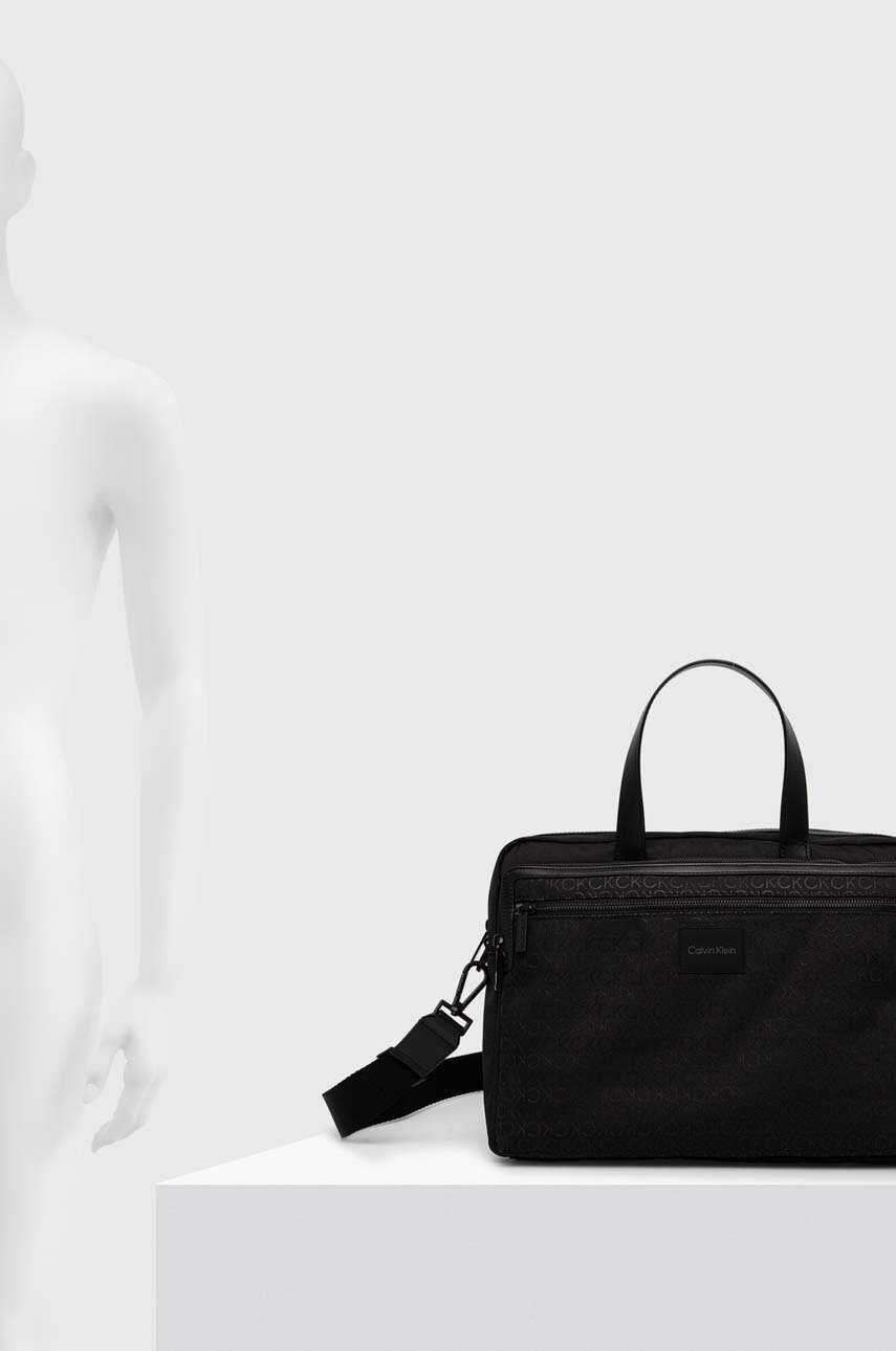 Τσάντα φορητού υπολογιστή Calvin Klein χρώμα: μαύρο, K50K512395 φωτογραφία