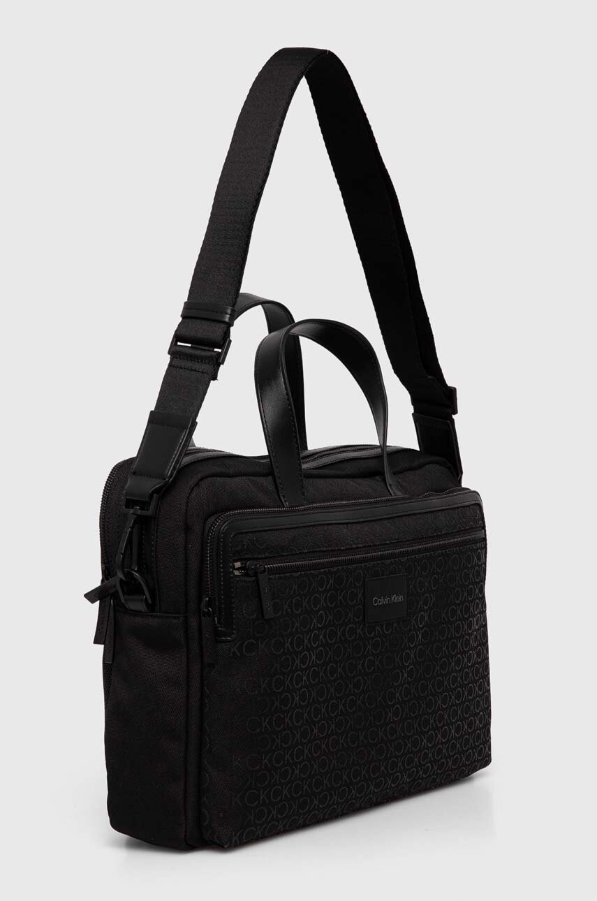 Τσάντα φορητού υπολογιστή Calvin Klein χρώμα: μαύρο, K50K512395 φωτογραφία