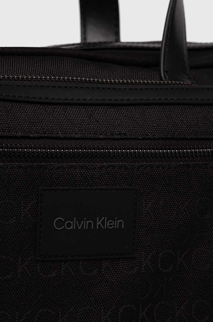 Τσάντα φορητού υπολογιστή Calvin Klein χρώμα: μαύρο, K50K512395 φωτογραφία