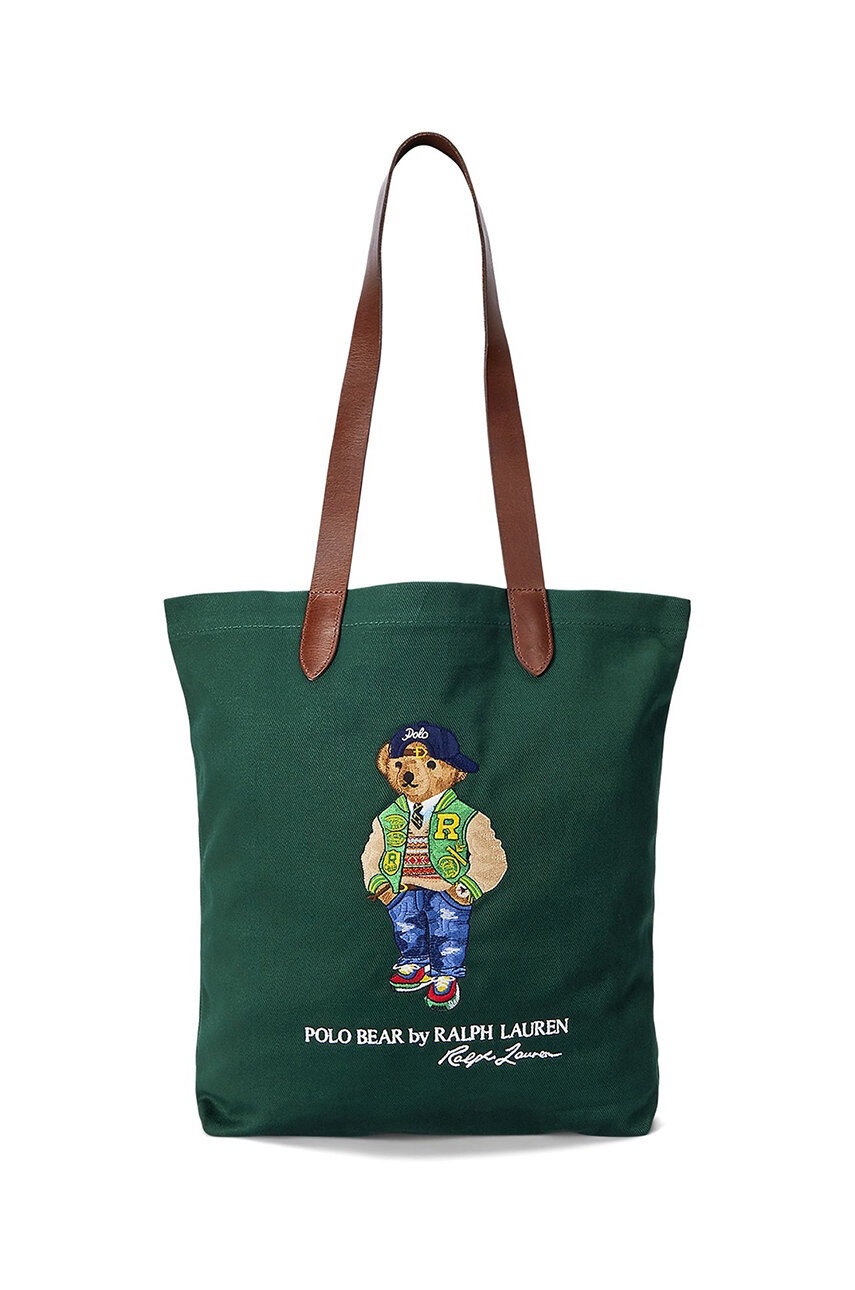 

Памучна чанта Polo Ralph Lauren в зелено 405945886, Зелен