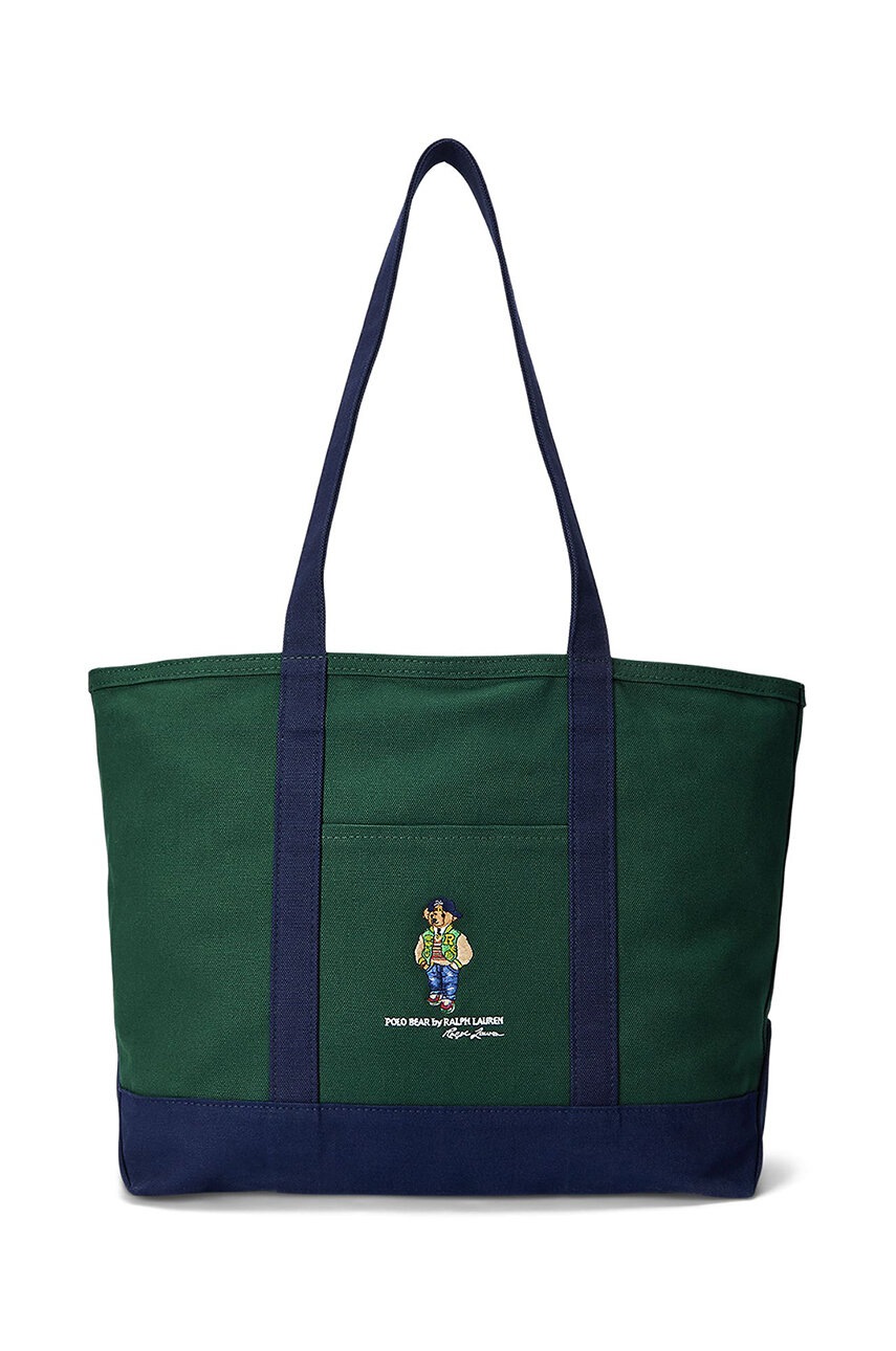 

Памучна чанта Polo Ralph Lauren в зелено 405945887, Зелен