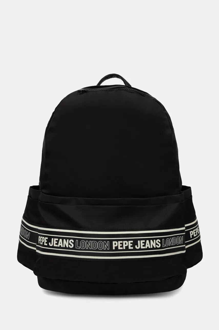 

Раница Pepe Jeans OTTO DUBLIN в черно голям размер с апликация PM030859, Черен