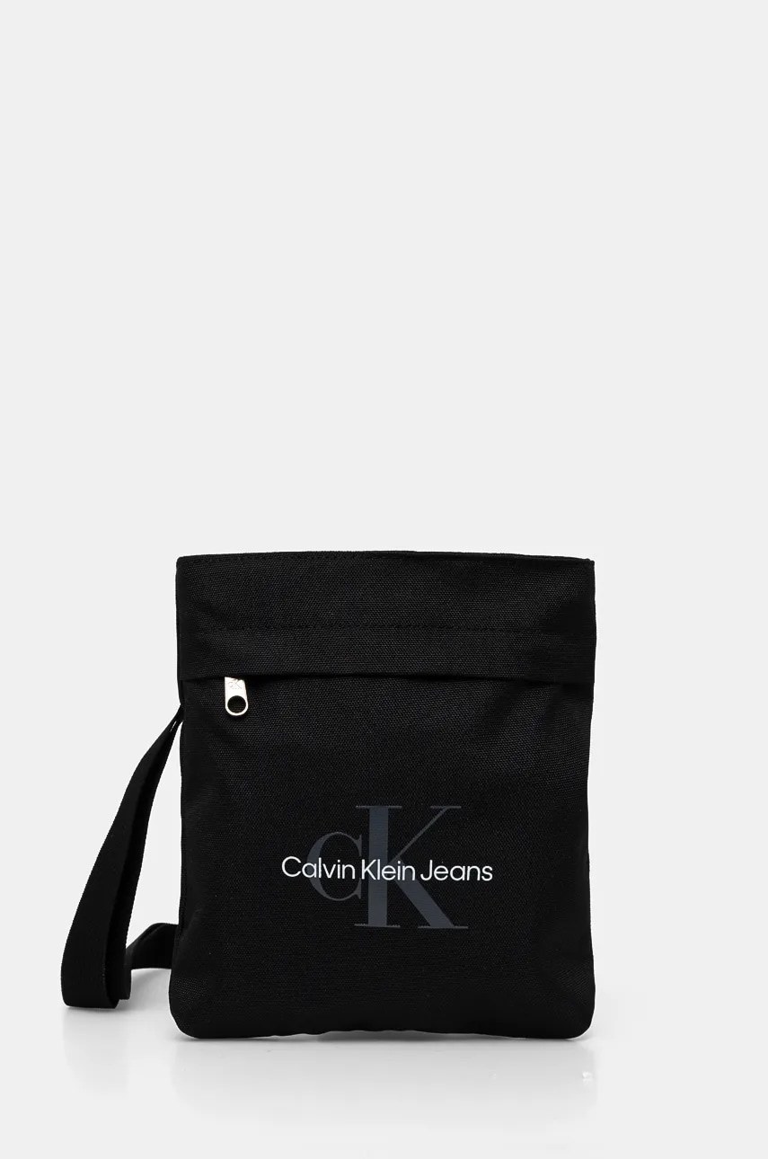 Levně Ledvinka Calvin Klein Jeans černá barva, K50K512009