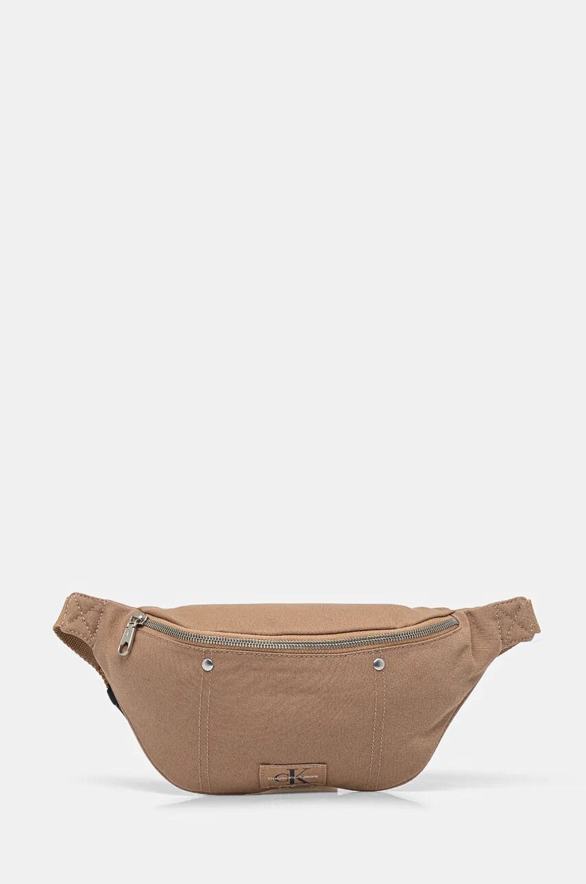 Levně Ledvinka Calvin Klein Jeans hnědá barva, K50K512552