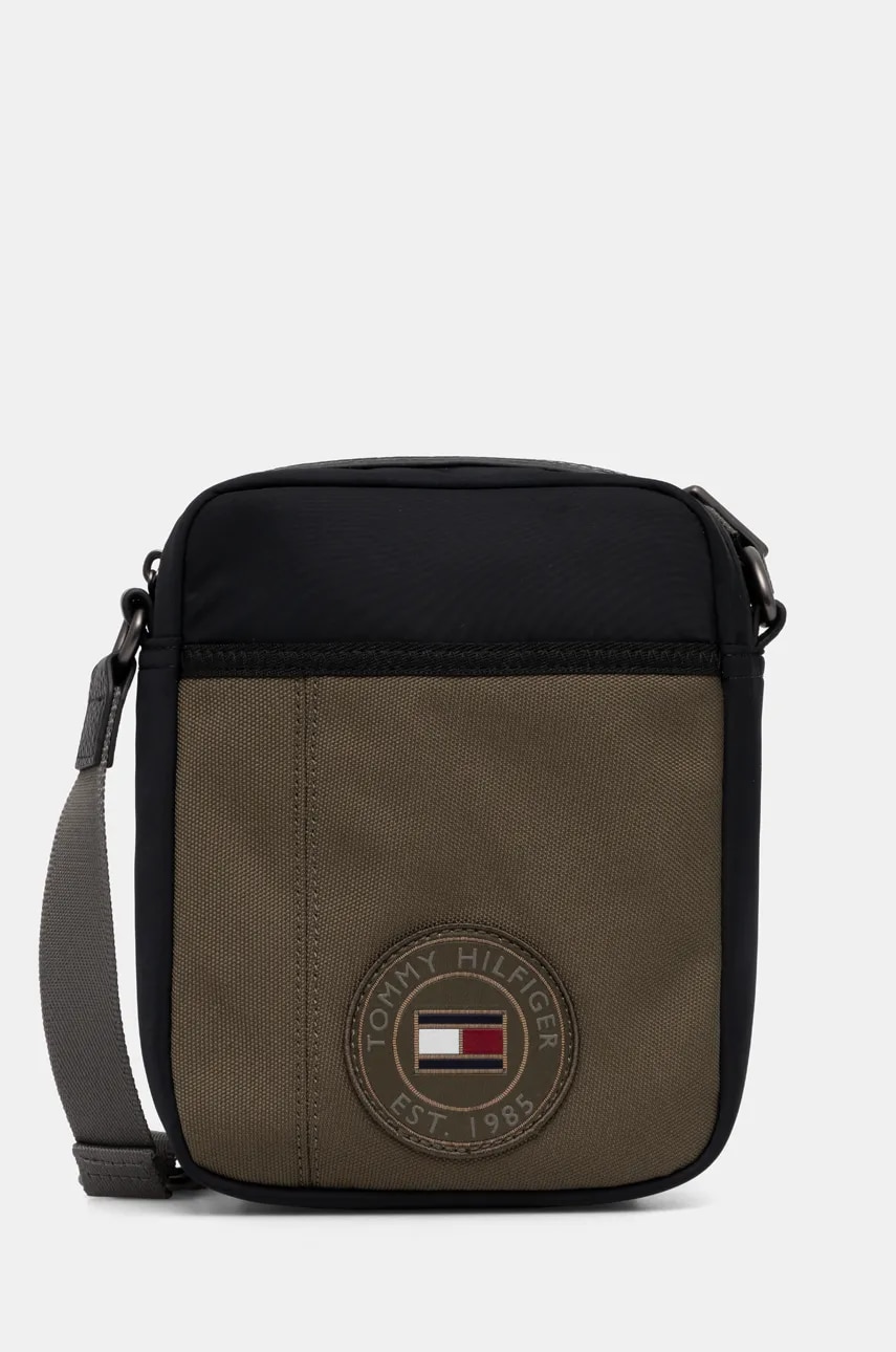 Levně Ledvinka Tommy Hilfiger zelená barva, AM0AM12740