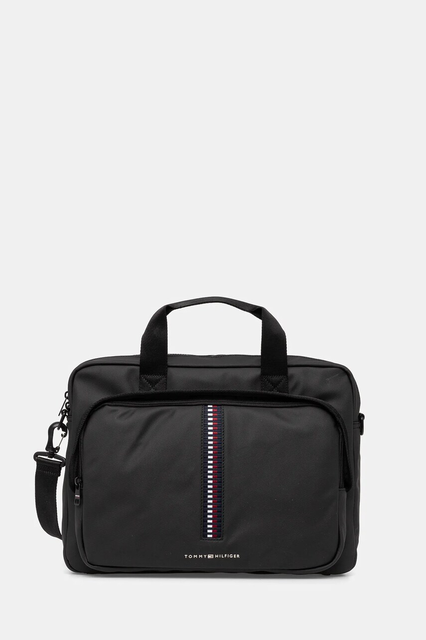 Levně Taška Tommy Hilfiger černá barva, AM0AM12728