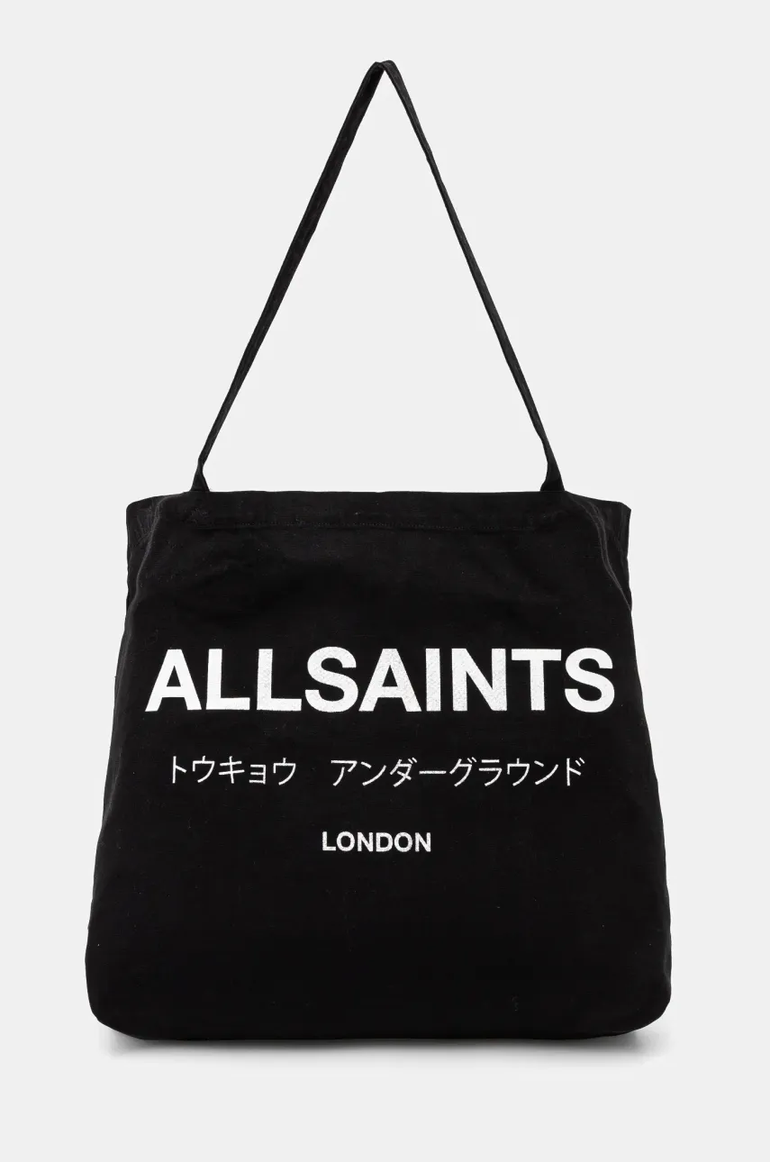 AllSaints geanta de bumbac culoarea negru, M170XB