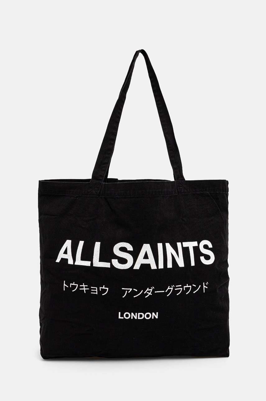 

Памучна чанта AllSaints в сиво M249XB, Сив
