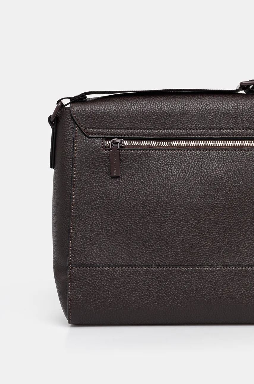 Τσάντα U.S. Polo Assn. Seattle χρώμα: καφέ, BEUS35747MVP φωτογραφία