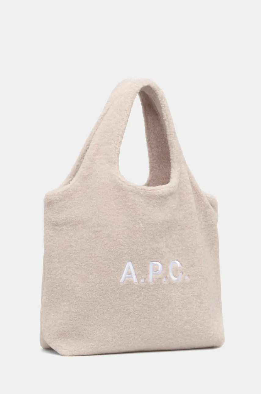 Сумка A.P.C. tote ninon цвет бежевый PSAJW.M61565 Сумка A.P.C. tote ninon цвет бежевый PSAJW.M61565