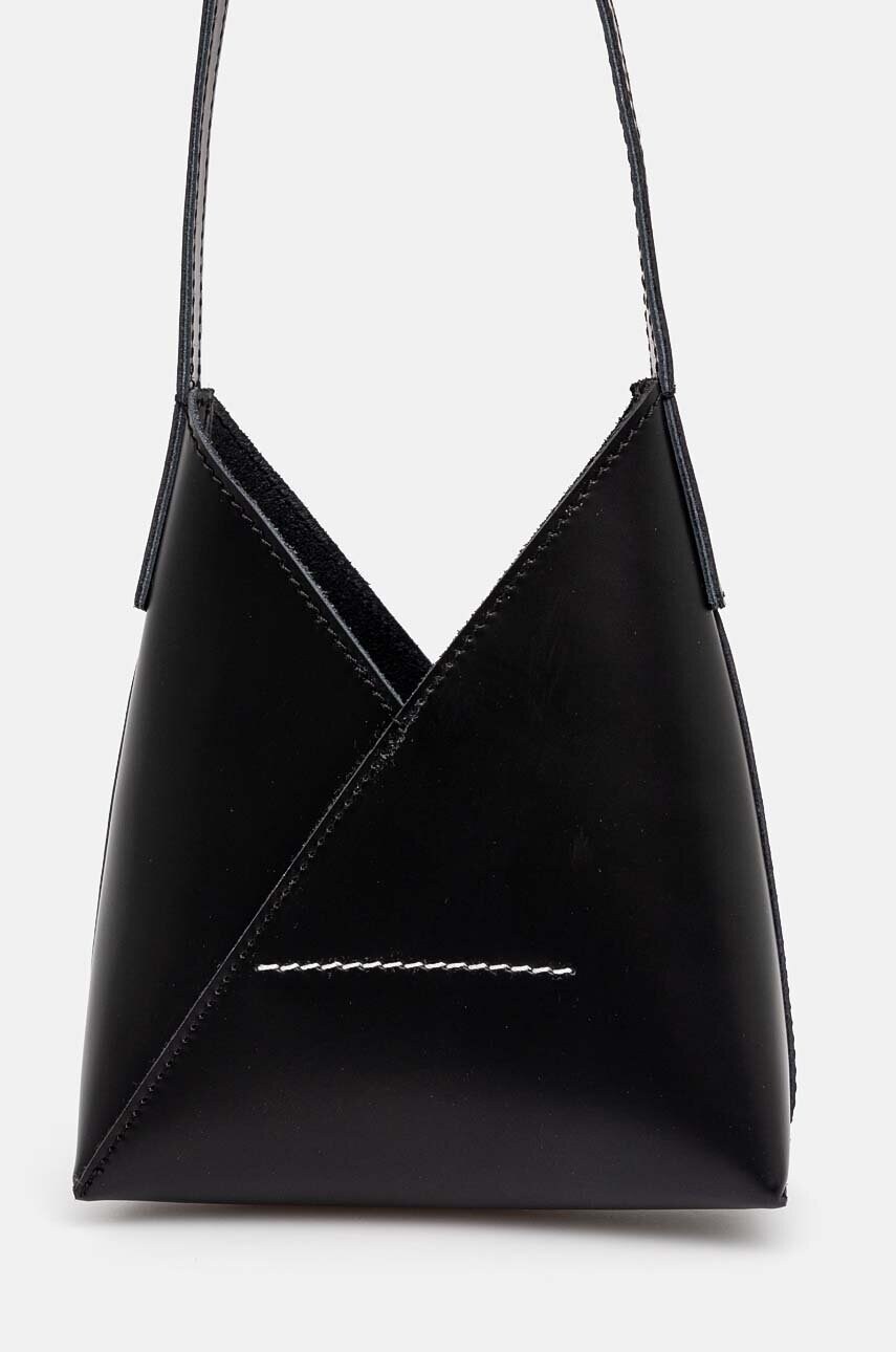 MM6 Maison Margiela bőr oldaltáska fekete, SB6ZI0014.P7183 termék 2. képe
