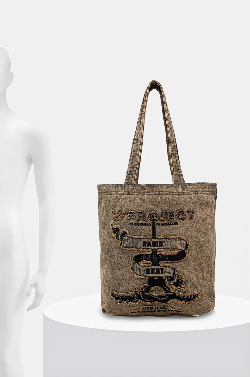 Y/Project PARIS' BEST TOTE BAG χρώμα: μπεζ, 620BA004 φωτογραφία