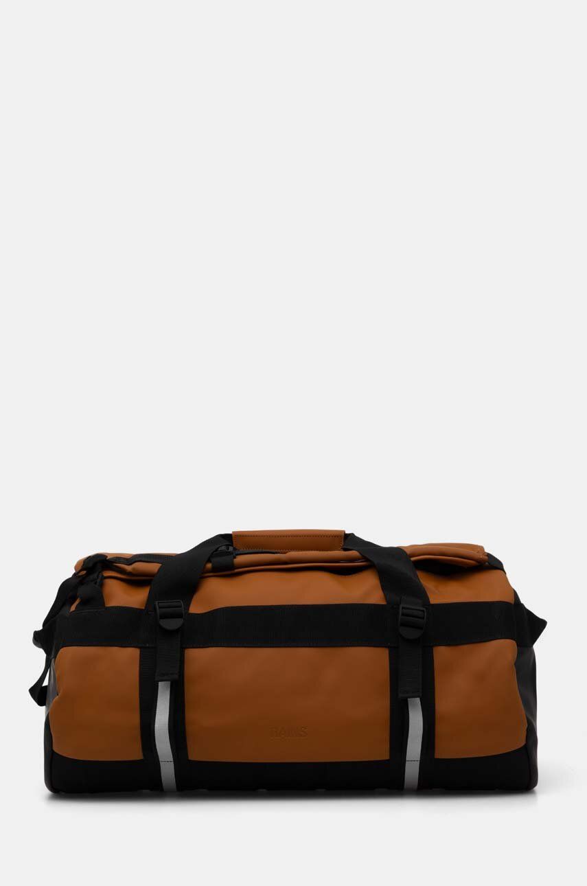 Rains geanta Texel Duffel Bag Small W3 culoarea maro, 13480-63