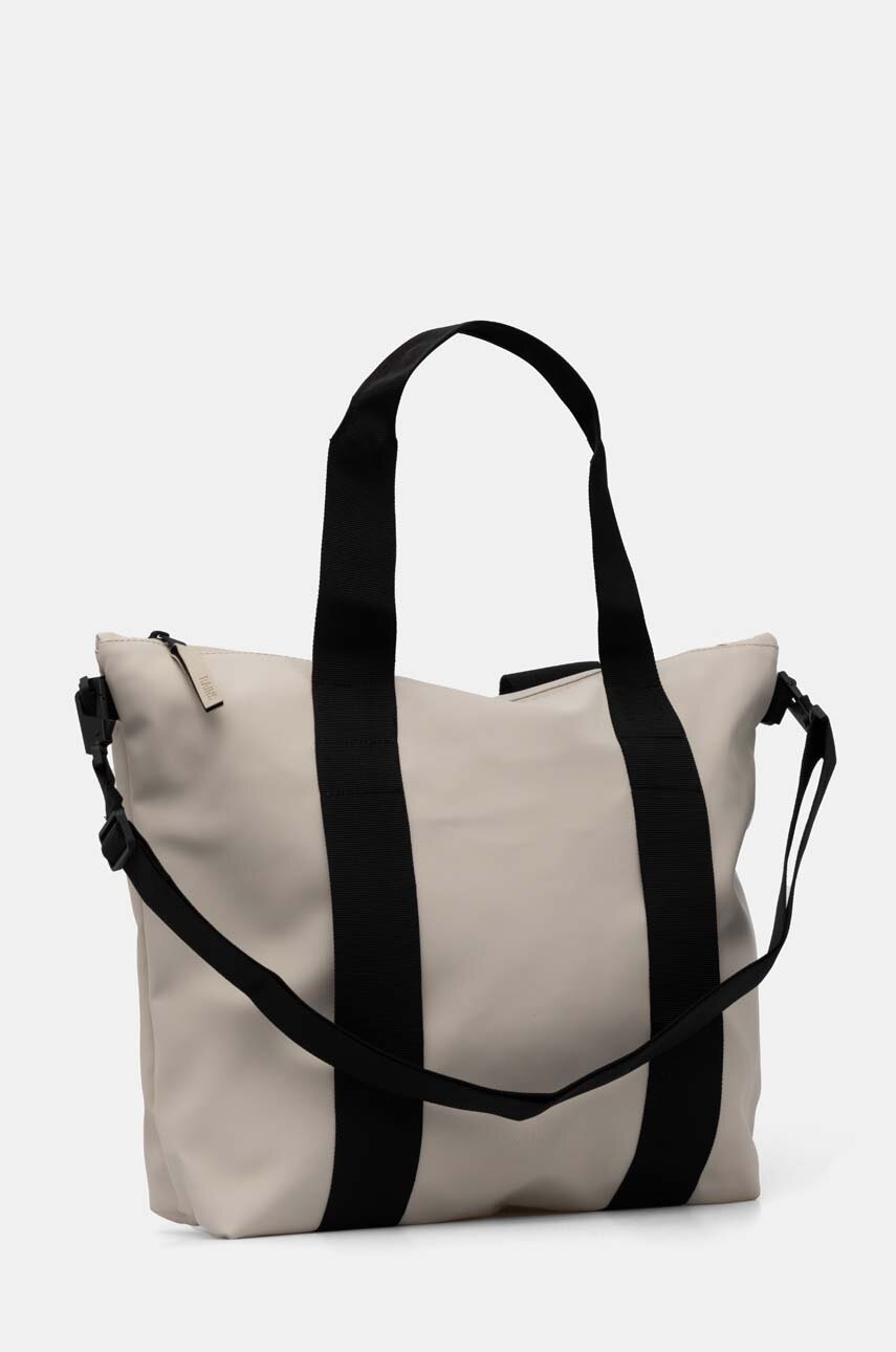 Τσάντα Rains Tote Bag Mini W3 χρώμα: μπεζ, 14160-26 φωτογραφία