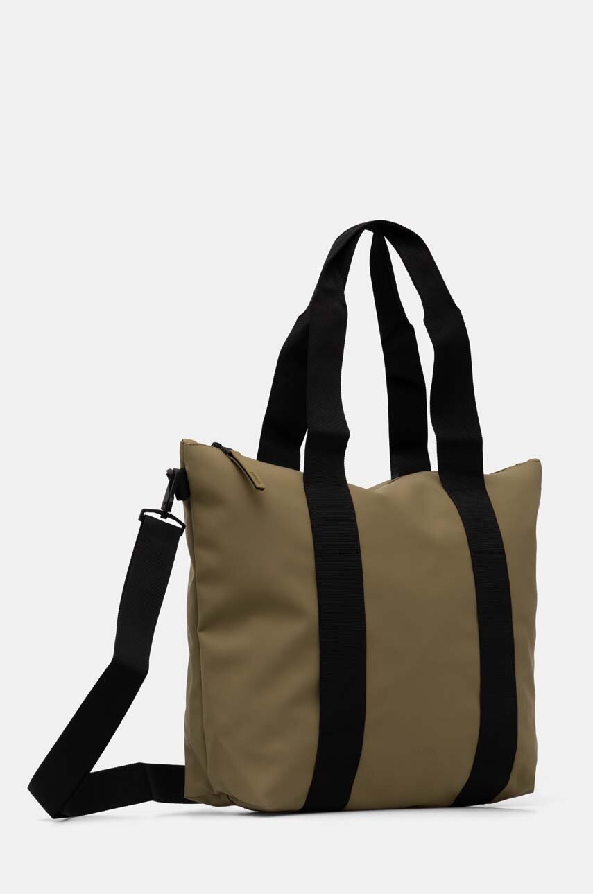 Τσάντα Rains Tote Bag Mini W3 χρώμα: πράσινο, 14160-44 φωτογραφία