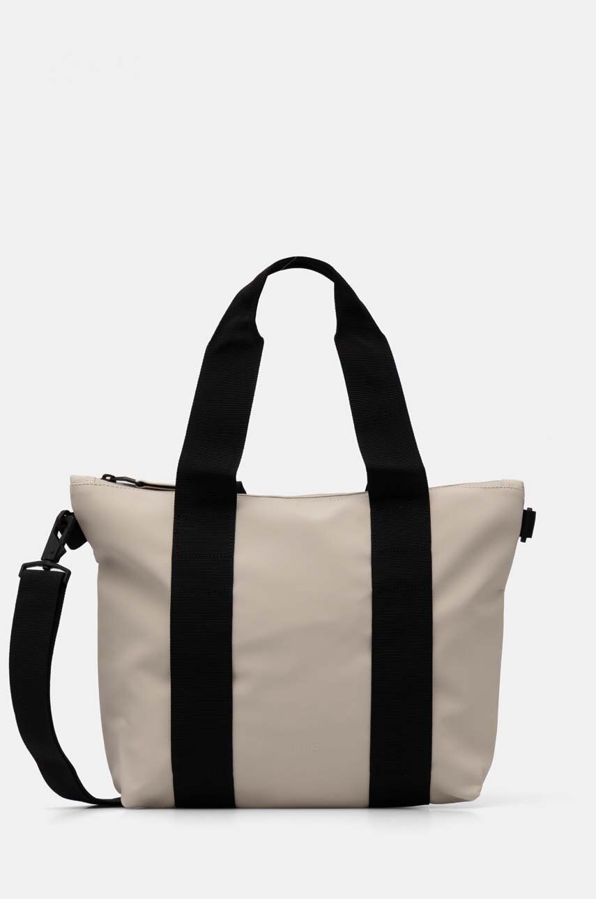 Rains geanta Tote Bag Micro W3 culoarea bej, 14180-26