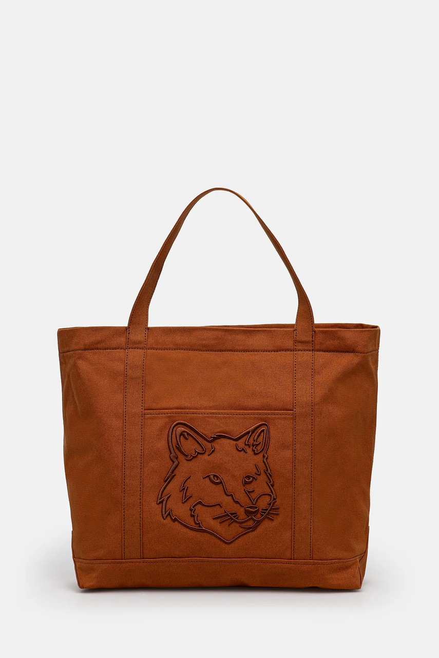 Maison Kitsuné geantă de bumbac Fox Head