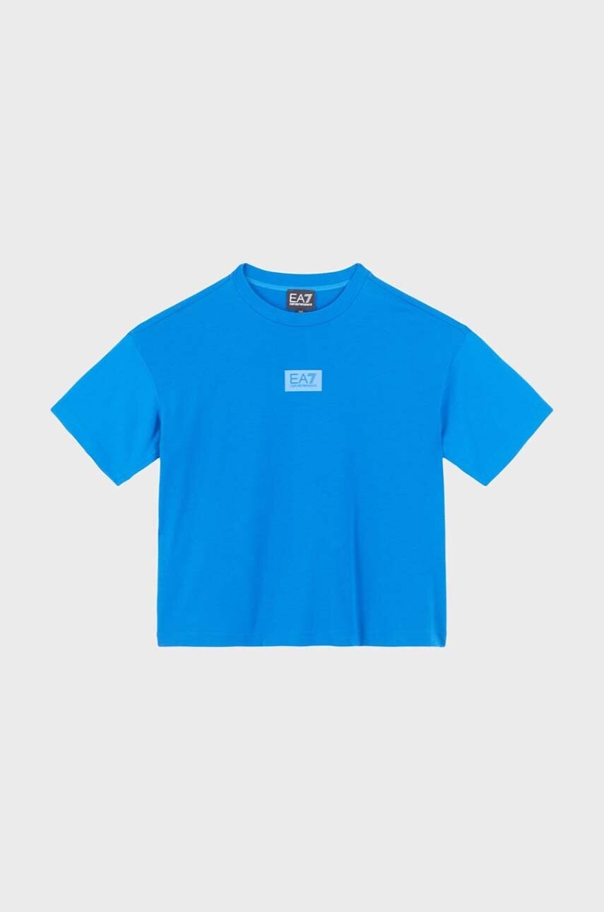 EA7 Emporio Armani tricou de bumbac pentru copii cu imprimeu, 6DBT58 BJ02Z