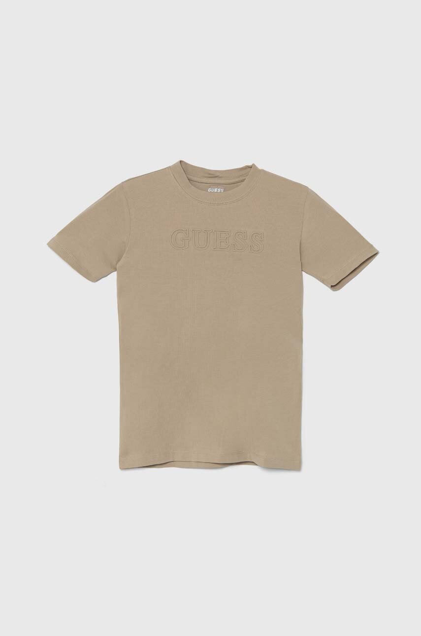 

Детска тениска Guess в бежово с принт L2YI59 J1311, Бежов