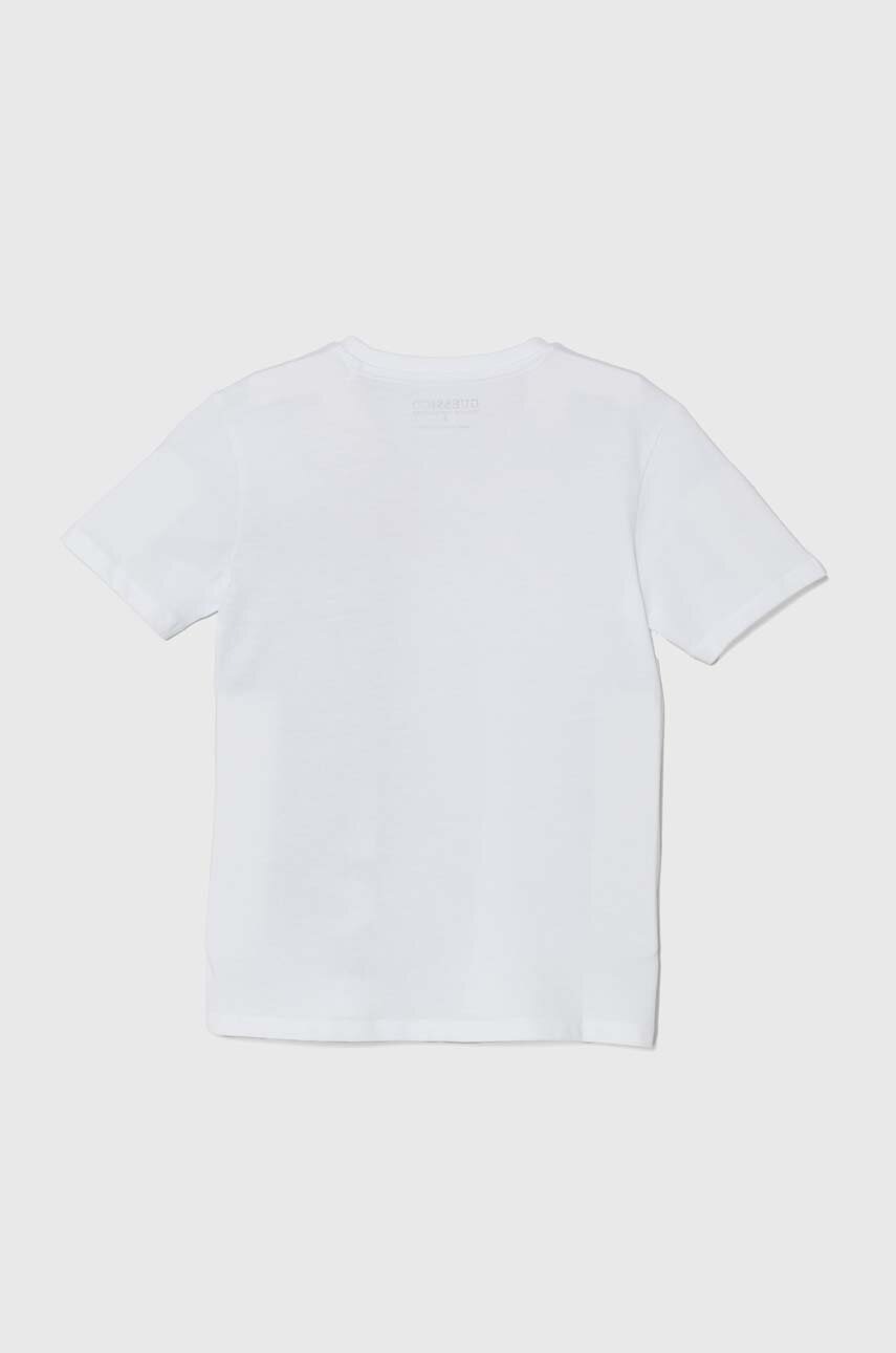 Детская хлопковая футболка Guess цвет белый с принтом L4YI00 K8HM4