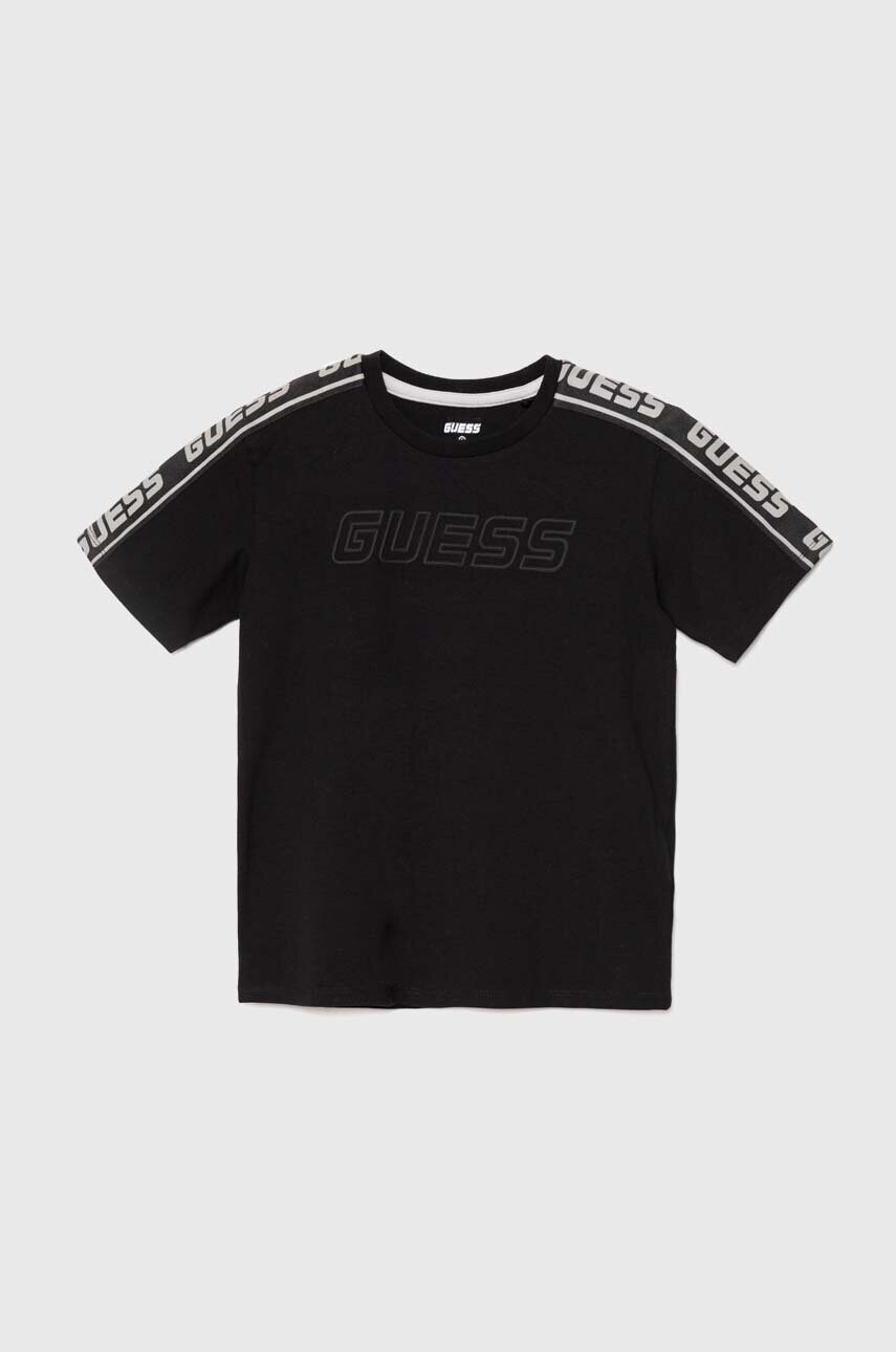 Levně Dětské tričko Guess černá barva, s aplikací, L4YI50 J1314