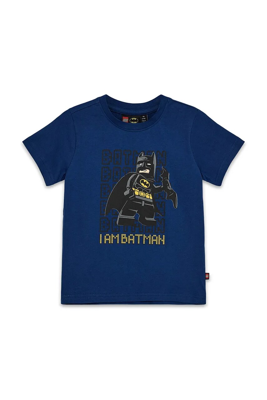 Lego tricou de bumbac pentru copii LWTANO 600 culoarea bleumarin, cu imprimeu, 12011324