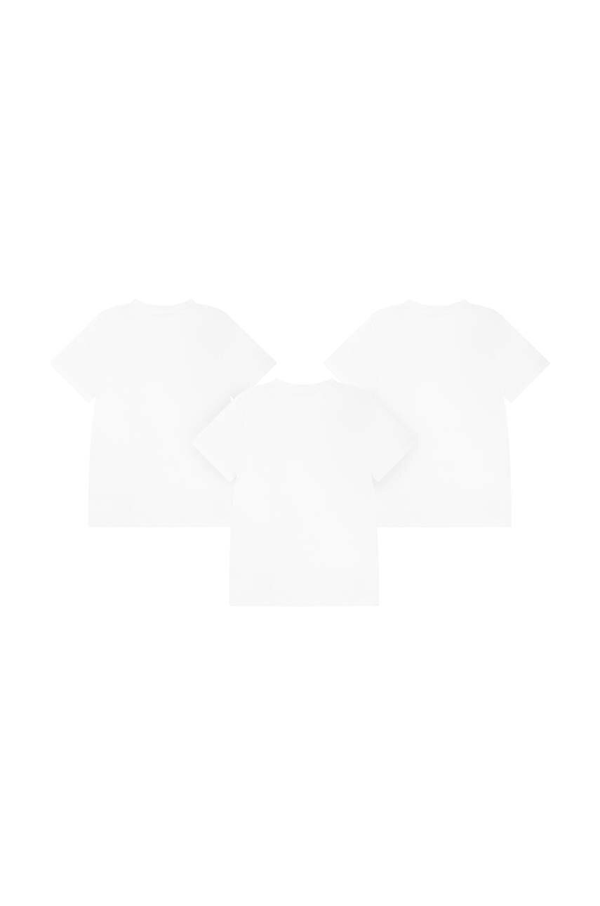 Детская хлопковая футболка Polo Ralph Lauren 3 шт цвет белый однотонная 9P5030