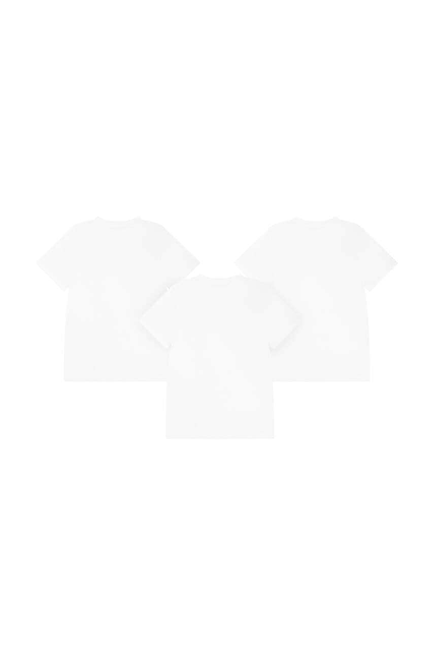 Детская хлопковая футболка Polo Ralph Lauren 3 шт цвет белый однотонная 9P5030 в Черкассах Детская хлопковая футболка Polo Ralph Lauren 3 шт цвет белый однотонная 9P5030 в Черкассах