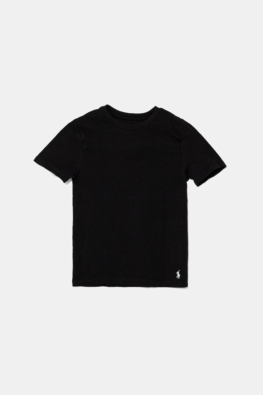 Детская хлопковая футболка Polo Ralph Lauren 3 шт цвет серый однотонная 9P5030 Детская хлопковая футболка Polo Ralph Lauren 3 шт цвет серый однотонная 9P5030