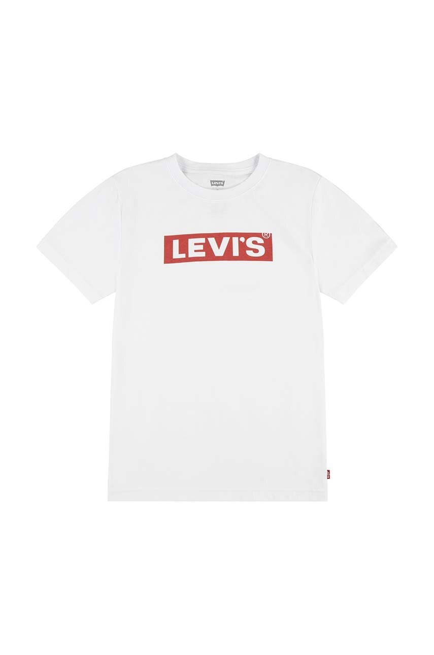 

Детска тениска Levi's BOXTAB TEE в бяло с принт 9EJ764, Бял