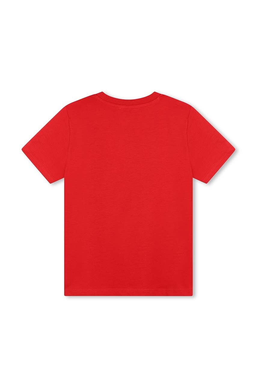 Дитяча бавовняна футболка Kenzo Kids колір червоний з принтом K60748