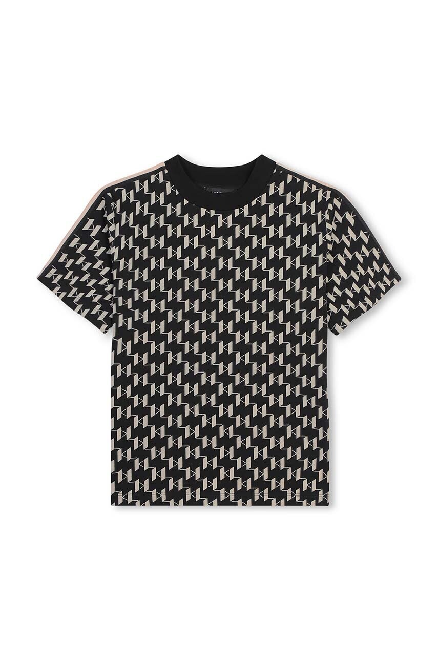 Karl Lagerfeld tricou de bumbac pentru copii culoarea negru, modelator, Z30245