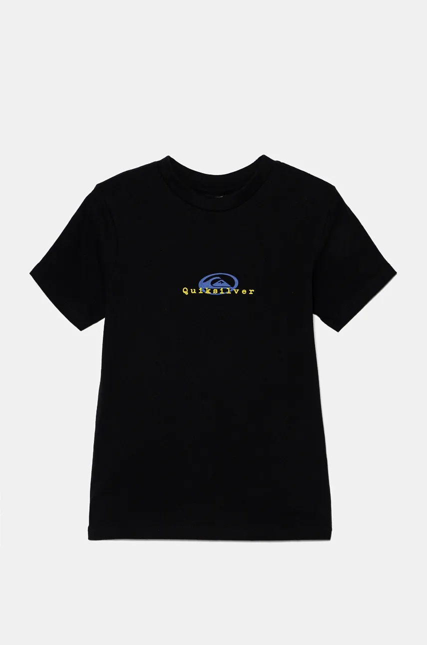 Quiksilver tricou de bumbac pentru copii THERMAL LOGO BMY culoarea negru, cu imprimeu, AQBZT04452 Quiksilver tricou de bumbac pentru copii THERMAL LOGO BMY culoarea negru, cu imprimeu, AQBZT04452