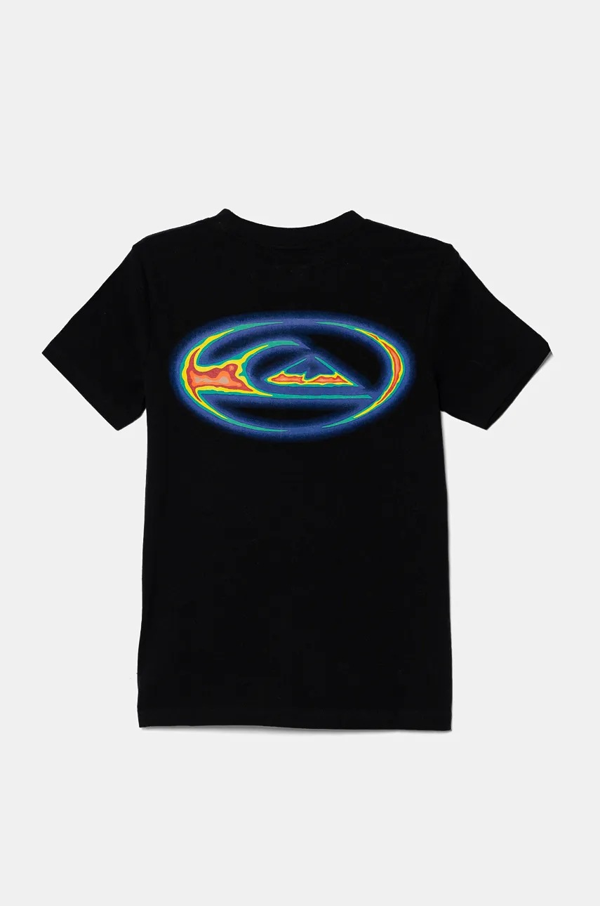 Детская хлопковая футболка Quiksilver THERMAL LOGO BMY цвет чёрный с принтом AQBZT04452 Детская хлопковая футболка Quiksilver THERMAL LOGO BMY цвет чёрный с принтом AQBZT04452
