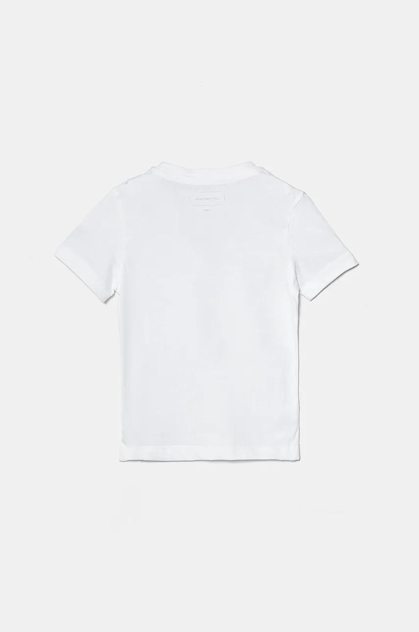 Детская хлопковая футболка Calvin Klein Jeans цвет белый с принтом IU0IU00682 Детская хлопковая футболка Calvin Klein Jeans цвет белый с принтом IU0IU00682