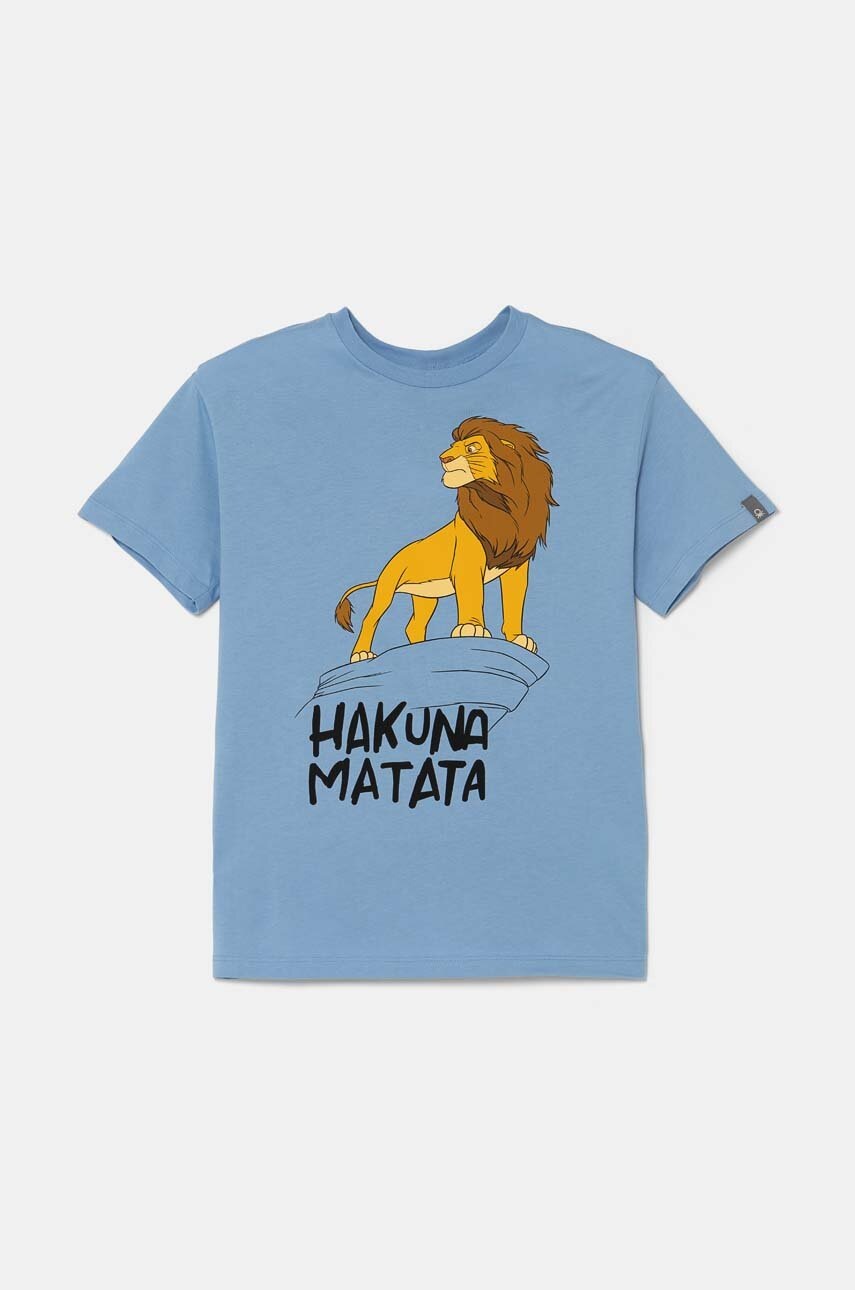 

Детска памучна тениска United Colors of Benetton x Disney в синьо с принт 3I1XC10LJ, Син