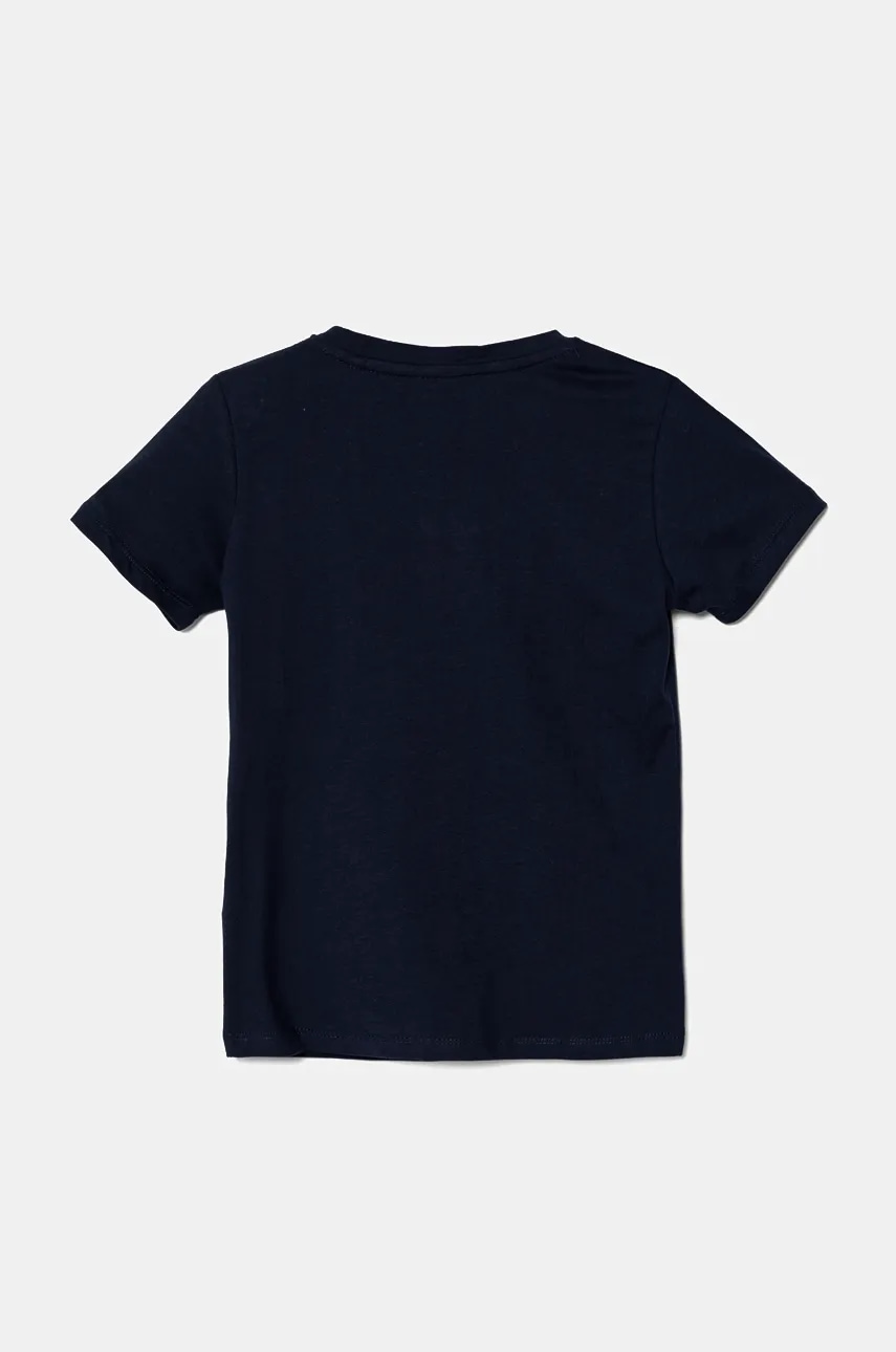 Детская хлопковая футболка Pepe Jeans BALEY цвет синий однотонная PB503912 Детская хлопковая футболка Pepe Jeans BALEY цвет синий однотонная PB503912