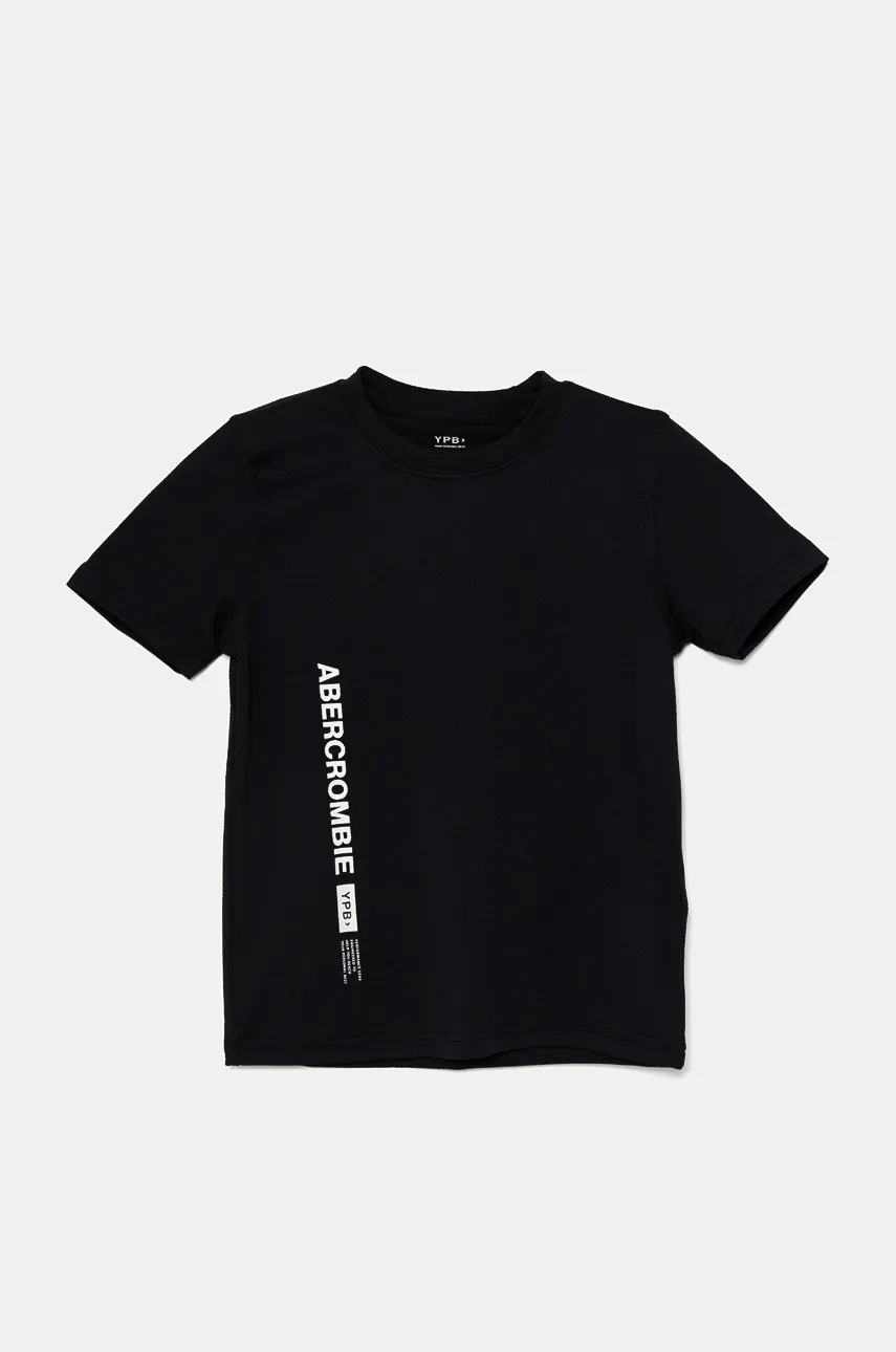 Abercrombie & Fitch tricou copii culoarea negru, cu imprimeu, KI223-4131
