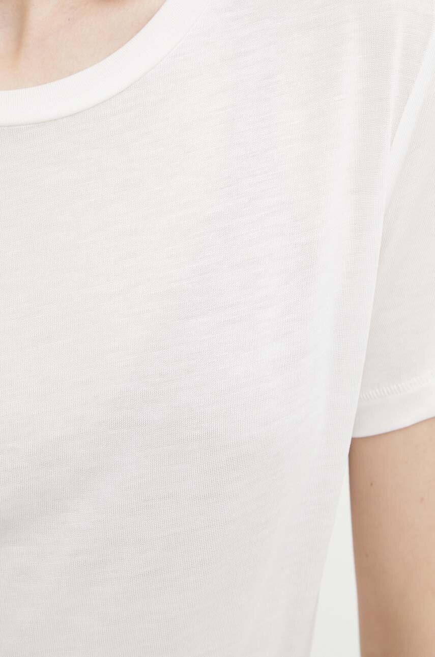 Μπλουζάκι Bruuns Bazaar KatkaBB ss T-shirt χρώμα: άσπρο, BBW1072N φωτογραφία