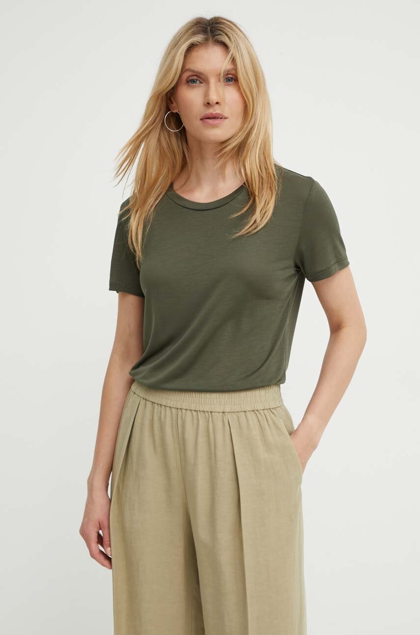 

Тениска Bruuns Bazaar KatkaBB ss T-shirt в бежово BBW1072N, Зелен