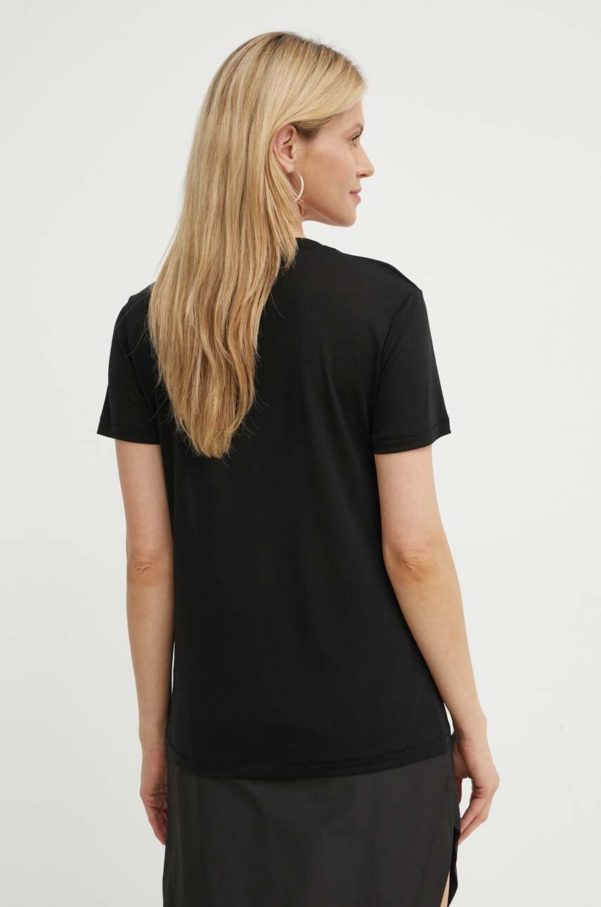 Μπλουζάκι Bruuns Bazaar KatkaBB ss T-shirt χρώμα: μαύρο, BBW1072N φωτογραφία